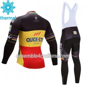 Tenue Maillot M/L + Collant à Bretelles 2017 Quick-Step Floors Hiver Thermal Fleece N002